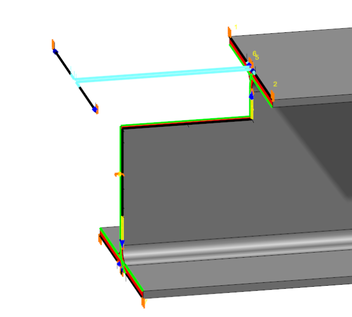 Das folgende Profil unter Beibehaltung seiner Geometrie zuschneiden