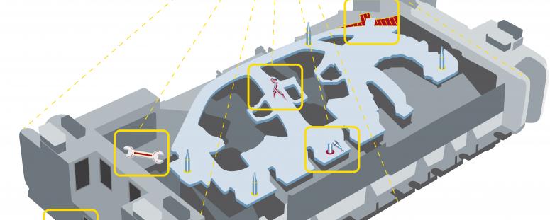 Visual Die Protection“ registriert auch Fremdkörper wie etwa Schraubenschlüssel, Stanzreste oder beschädigte Stifte             